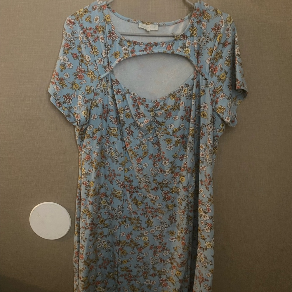 Ultra Flirt Blue Floral Dress